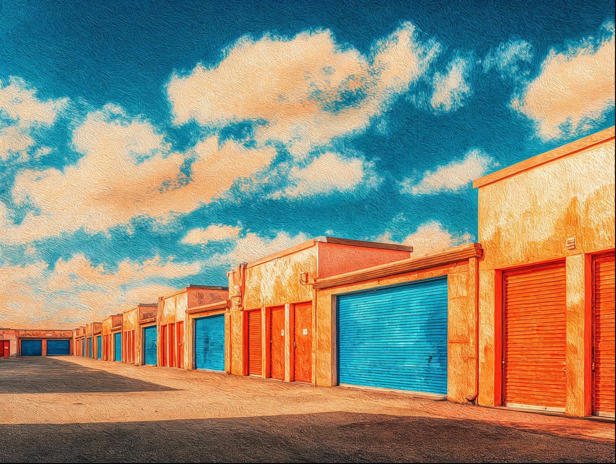 Person searching storage units